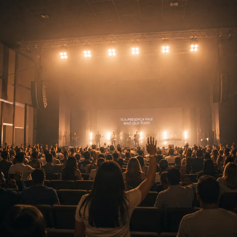 Mini Brut Indoor 4×100W — Em igreja