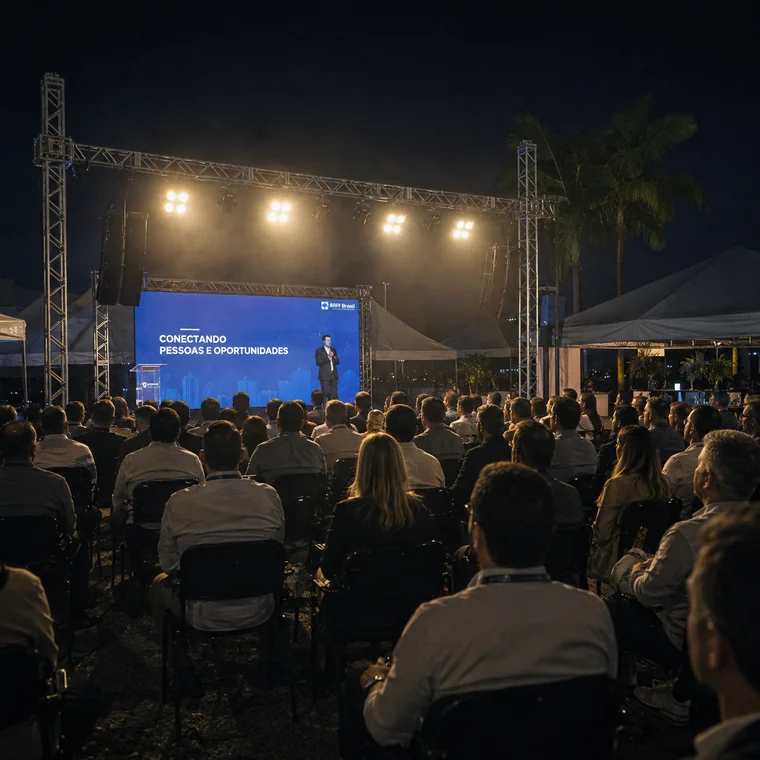 Mini Brut Outdoor 4×100W — Em evento externo