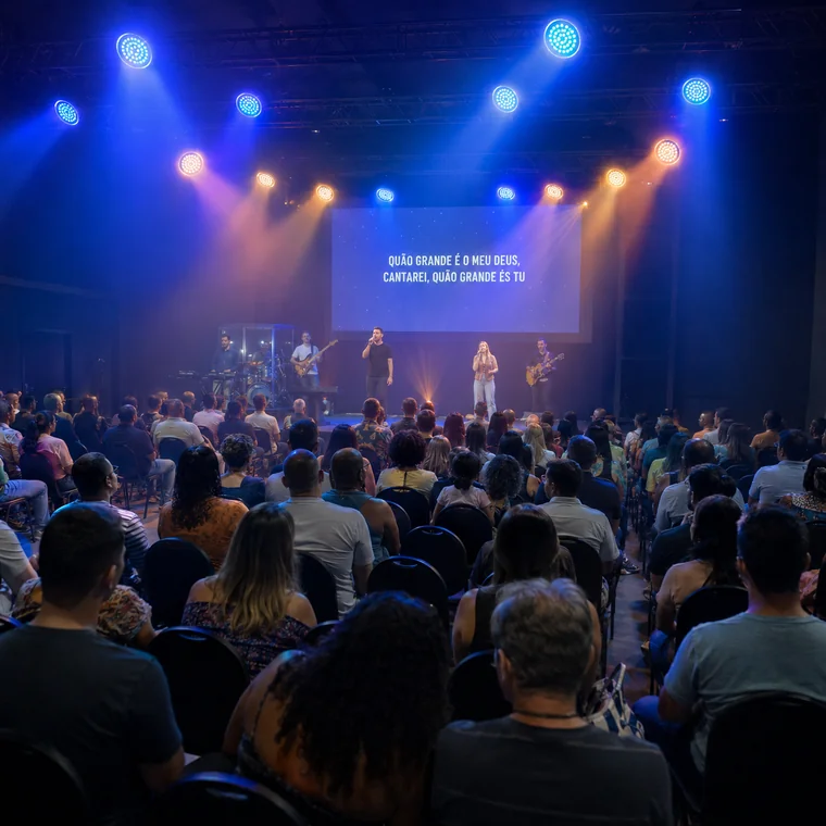 Moving Mac Aura 19×15W — Em igreja